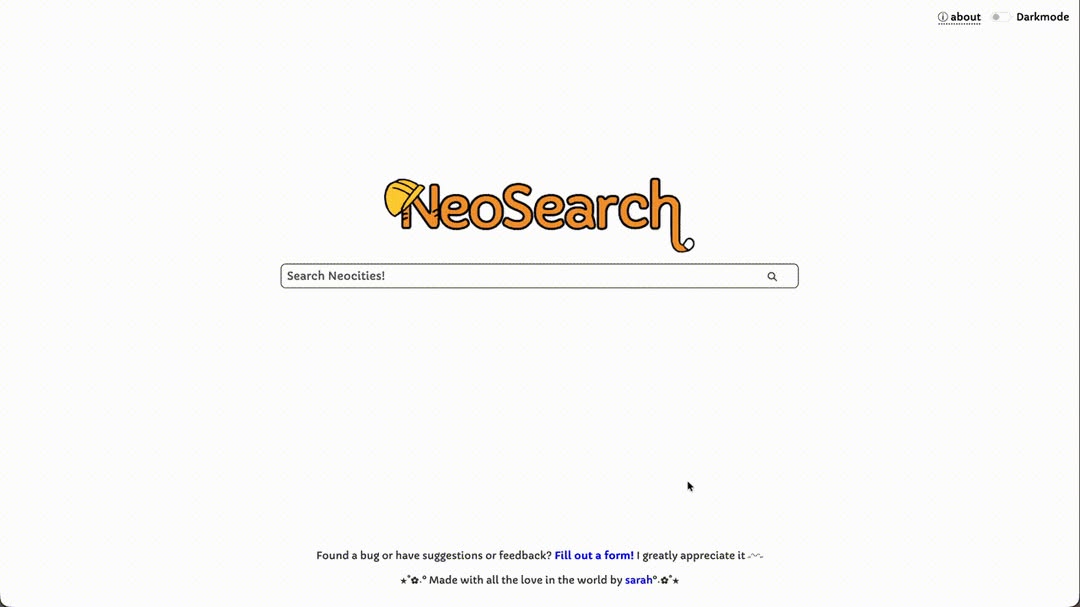 search engine for neocities and nekoweb